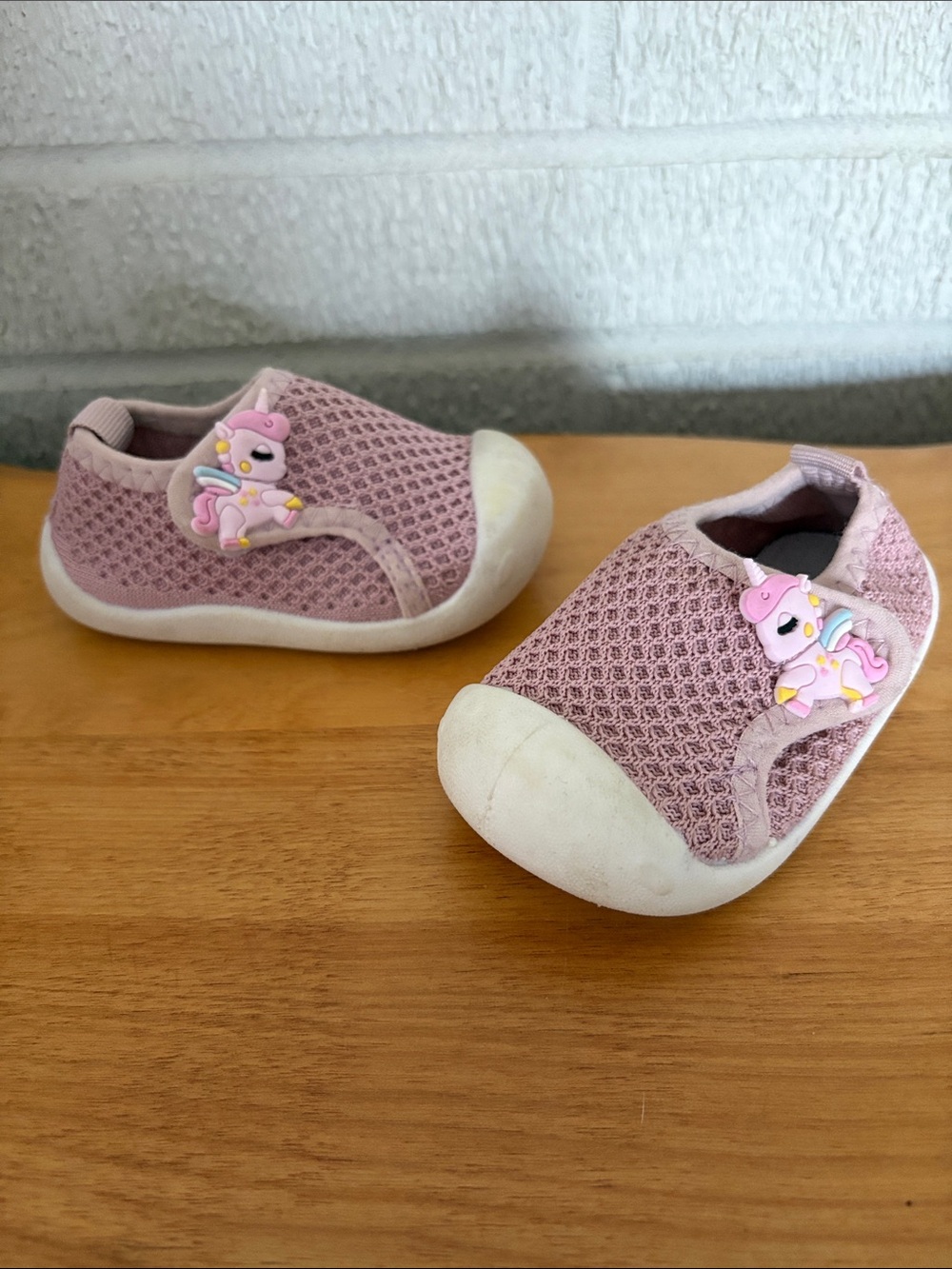 Baby First Walking Shoes Girl Size 15 No Slip Sneakers Shoes Pink Unicorn